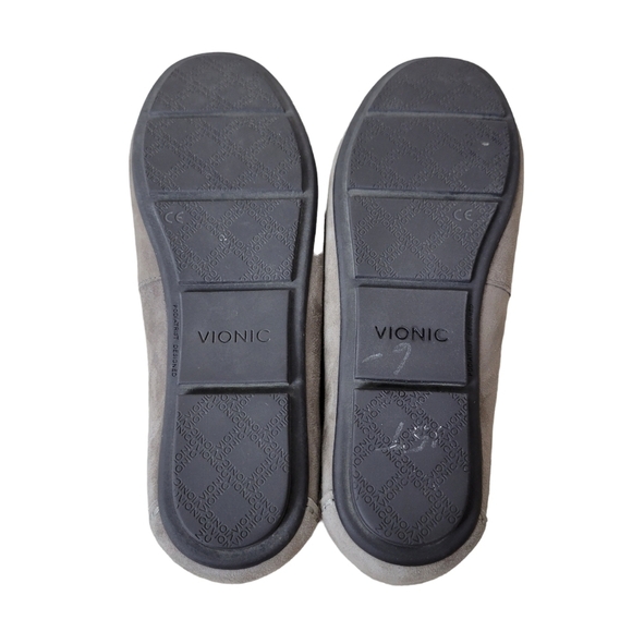 Vionic | Athens Taupe Jewel Embellished Suede Comfort Slip-On Moccasin Loafer - Picture 8 of 10